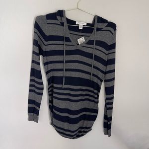 MOTHERHOOD MATERNITY Striped Hoodie Sweater Size Small NWT